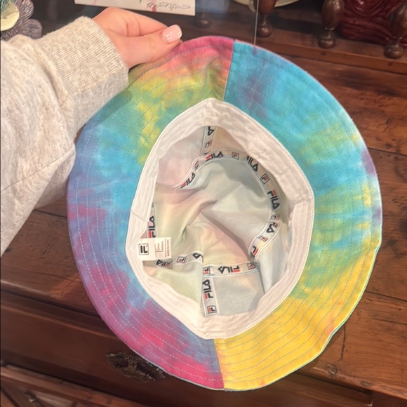 NWOT Fila Vibrant Blue and Pink Tie-Dye Hat - Picture 8 of 11